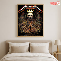 Metallica Charlotte Pop-Up Shop Poster – M72 World Tour 2025 Exclusive Art – North Carolina Canvas Wall Art