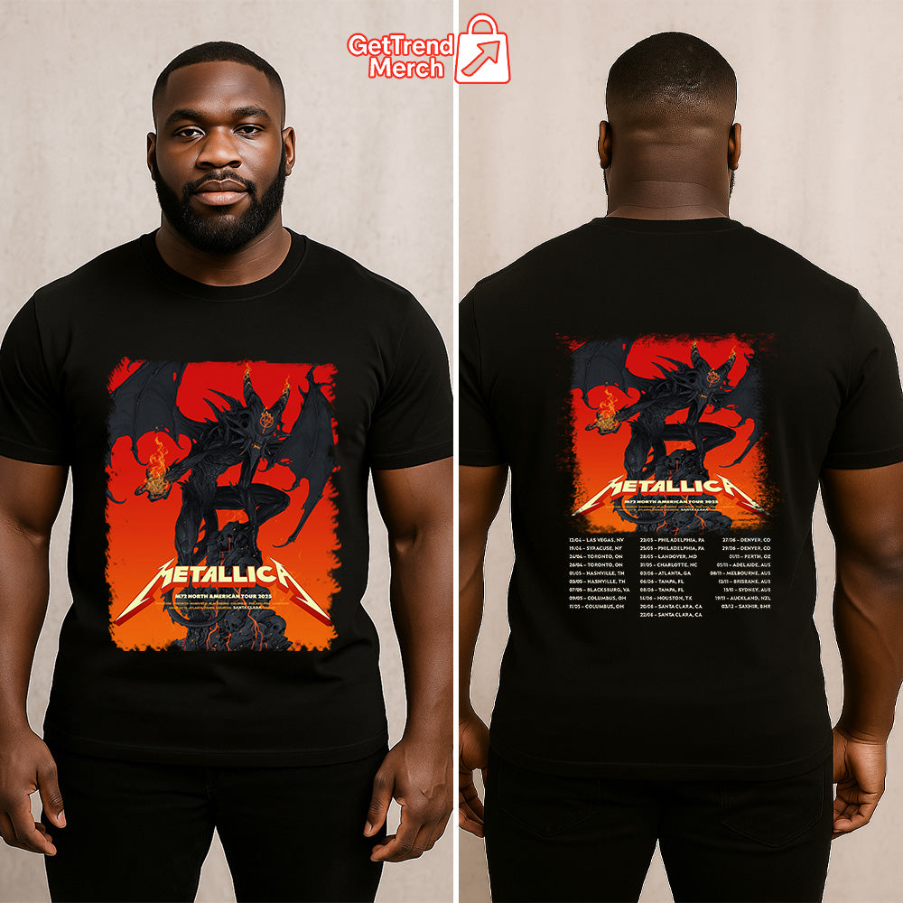 Metallica Concert Tour M72 North American Tour 2025 Santa Clara, Denver, Toronto Demon Poster Art Official T-Shirt, Hoodie, Sweatshirt