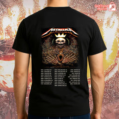 Metallica Concert Tour M72 North American Tour 2025 Skeleton King Crown Design Official Band T-Shirt