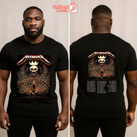 Metallica Concert Tour M72 North American Tour 2025 Skeleton King Crown Design Official Band T-Shirt - Get Trend Merch