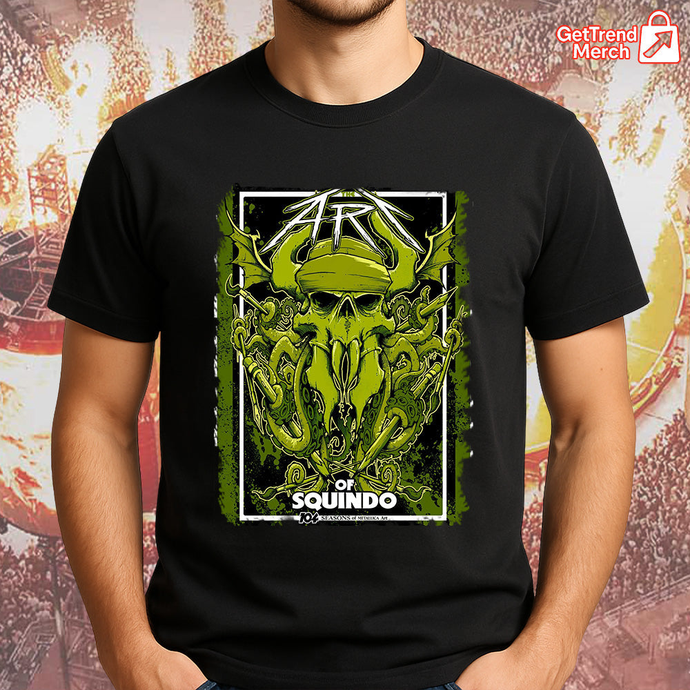 Metallica Concert Tour M72 The Art of Squindo 2025 Bay Area Exhibit 104 Seasons Artist Drop Official Limited Edition T-Shirt