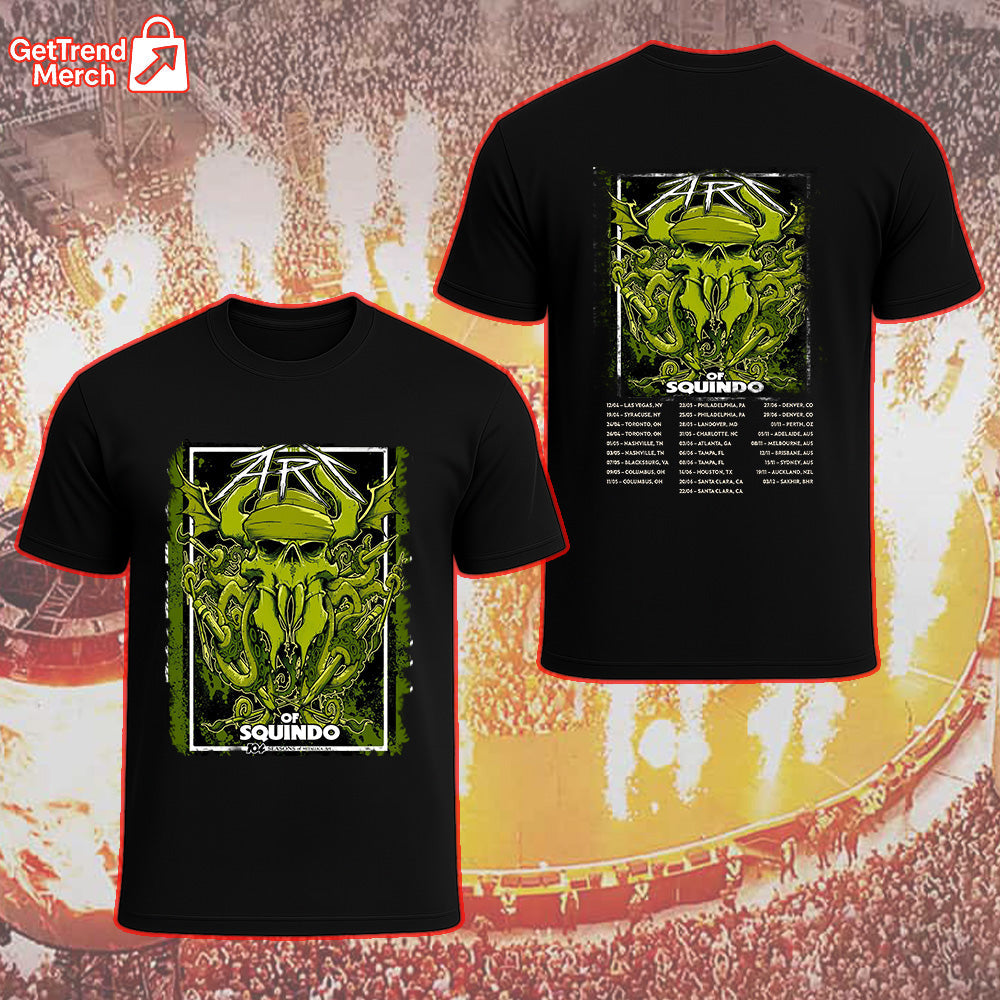 Metallica Concert Tour M72 The Art of Squindo 2025 Bay Area Exhibit 104 Seasons Artist Drop Official Limited Edition T-Shirt