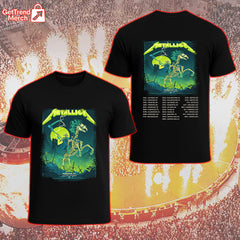 Metallica Concert Tour M72 World Tour June 14, 2025 Houston, TX Grim Reaper Horseman Skeleton Rider Official Band T-Shirt