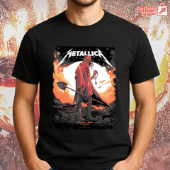 Metallica Concert Tour M72 World Tour June 14, 2025 Houston, TX NRG Stadium Death Reaper Official Band T-Shirt