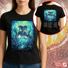 Metallica Concert Tour M72 World Tour June 3, 2025 Atlanta, GA Mercedes-Benz Stadium Demon Ram Apocalypse Official Band T-Shirt