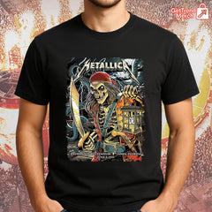 Metallica Concert Tour M72 World Tour June 8, 2025 Tampa, FL Raymond James Stadium Pirate Skeleton Official Band T-Shirt