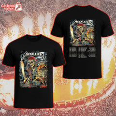 Metallica Concert Tour M72 World Tour June 8, 2025 Tampa, FL Raymond James Stadium Pirate Skeleton Official Band T-Shirt