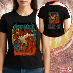 Metallica Concert Tour M72 World Tour May 12, 2025 Philadelphia, PA Lincoln Financial Field Monster Bite Official Band T-Shirt