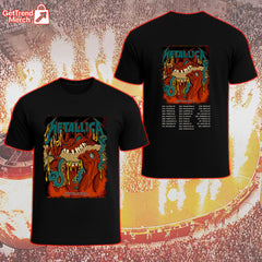 Metallica Concert Tour M72 World Tour May 12, 2025 Philadelphia, PA Lincoln Financial Field Monster Bite Official Band T-Shirt