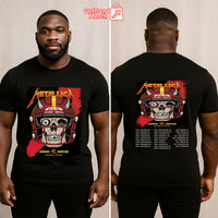 Metallica Concert Tour M72 World Tour May 28, 2025 Landover, MD Northwest Stadium Skull Football Helmet Official Band T-Shirt - Get Trend Merch