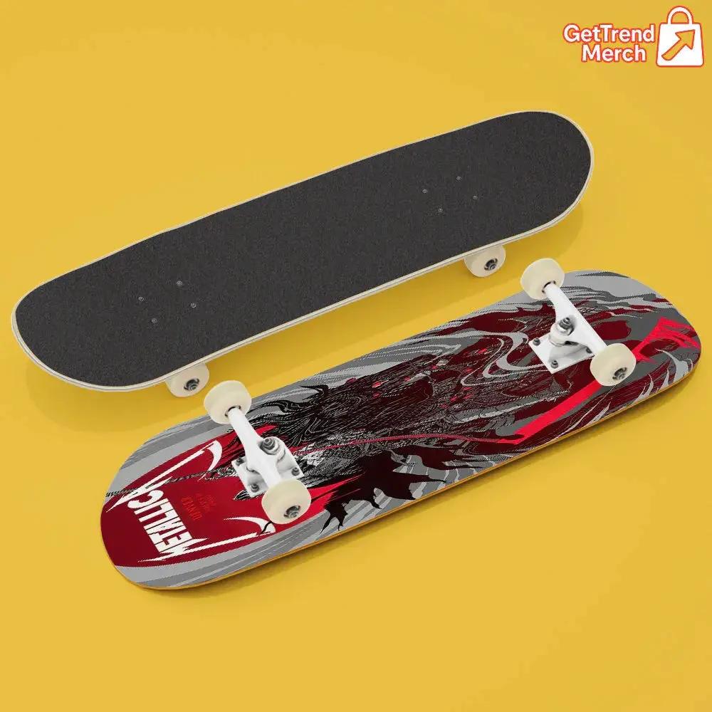 Metallica Denver 2025 Grim Rider Skateboard Deck | Limited Edition M72 Tour Art – June 27 & 29 Shows - Get Trend Merch