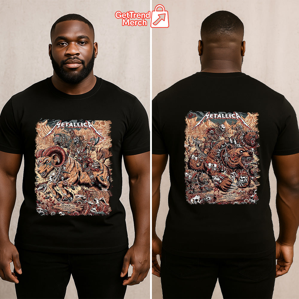 Metallica June 27 & June 29, 2025 Denver T-Shirt | Warbeast & Skull Warriors Tour Merch | M72 Limited Edition Concert Tee