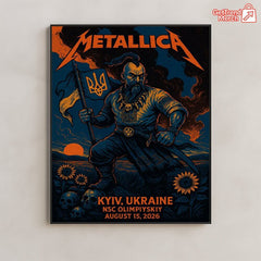 Metallica Kyiv Ukraine 2026 Poster Canvas Wall Art – NSC Olimpiyskiy Concert Exclusive - Get Trend Merch