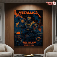 Metallica Kyiv Ukraine 2026 Poster Canvas Wall Art – NSC Olimpiyskiy Concert Exclusive - Get Trend Merch