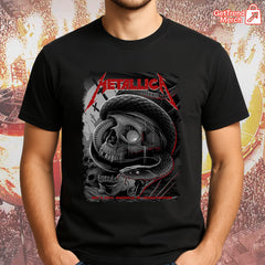 Metallica M72 Nashville 2025 Skull & Serpent T-Shirt | May 1 Nissan Stadium Show Tee