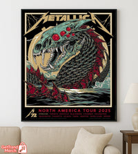 Metallica M72 North America Tour 2025 Canvas Poster – Rhys Cooper Artwork, Heavy Metal Wall Art Print - Get Trend Merch