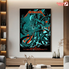 Metallica M72 Tour 2025 Canvas Poster – Tonight In Tampa Setlist Wall Art by Ken Taylor