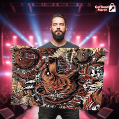 Metallica M72 Tour 2025 Denver Flag – Battle Grizzly Bear Design, June 27 Empower Field Limited Edition by JML2Art