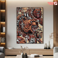 Metallica M72 Tour 2025 Denver Poster – Wild Battle Grizzly Bear Art Print, June 27 2025 Empower Field Concert by JML2Art - Get Trend Merch