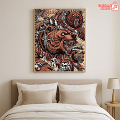 Metallica M72 Tour 2025 Denver Poster – Wild Battle Grizzly Bear Art Print, June 27 2025 Empower Field Concert by JML2Art