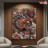 Metallica M72 Tour 2025 Denver Poster – Wild Battle Grizzly Bear Art Print, June 27 2025 Empower Field Concert by JML2Art - Get Trend Merch