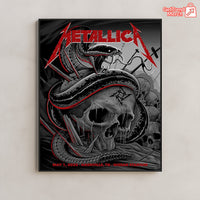 Metallica M72 Tour 2025 Nashville Poster – Snake & Skull Artwork Concert Print, May 1 Nissan Stadium Show - Get Trend Merch