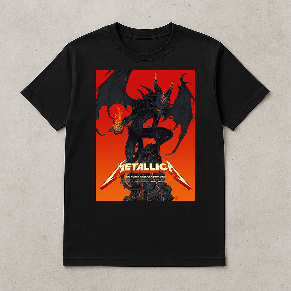 Metallica M72 Tour 2025 Santa Clara Pop-Up Dragon Shirt Vance Kelly Art