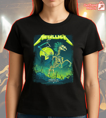 Metallica M72 Tour 2025 T-Shirt – June 14 “Tonight in Houston” Concert Tee, NRG Stadium - Get Trend Merch