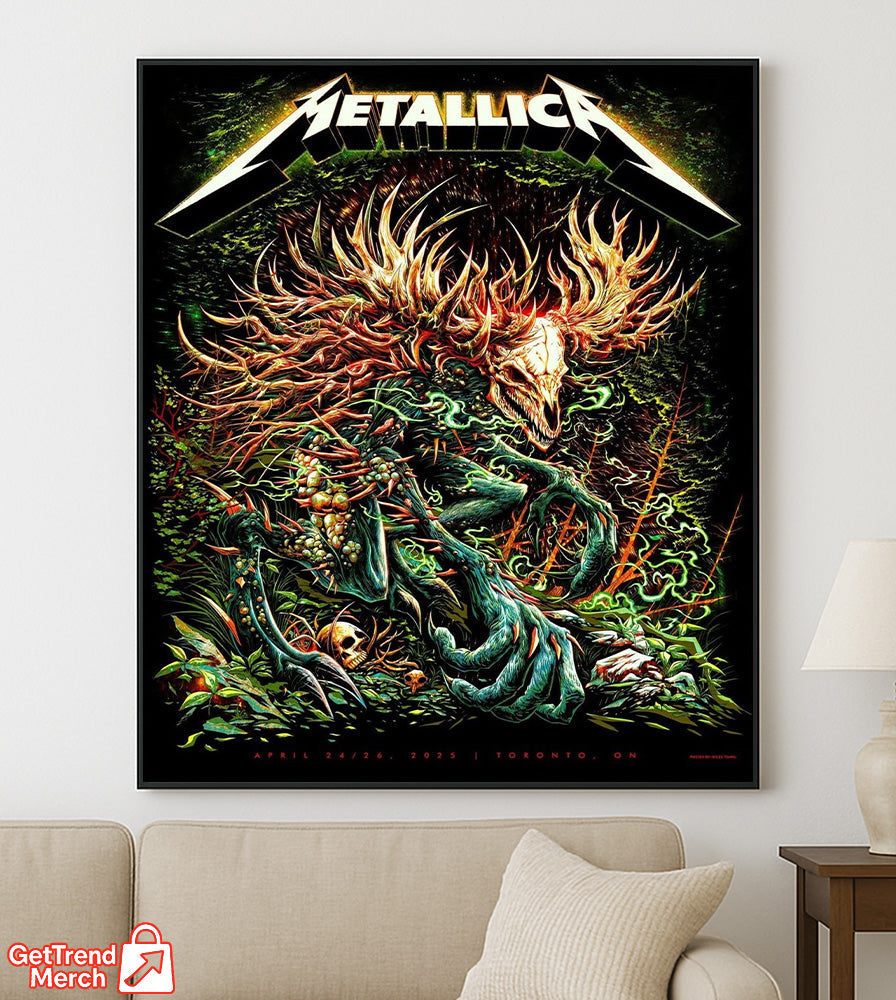 Metallica M72 Tour 2025 Toronto Canvas Poster – April 24/26 2025 Concert Art Print, Heavy Metal Wall Decor - Get Trend Merch