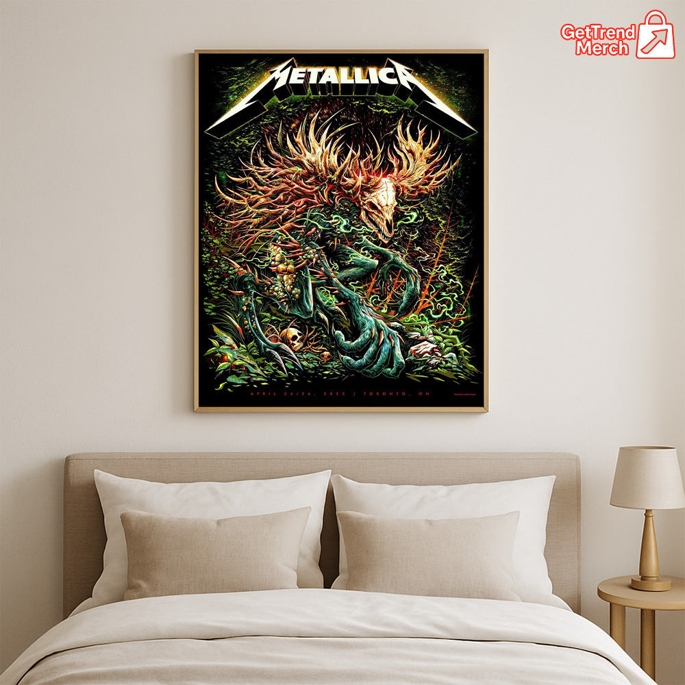 Metallica M72 Tour 2025 Toronto Canvas Poster – April 24/26 2025 Concert Art Print, Heavy Metal Wall Decor