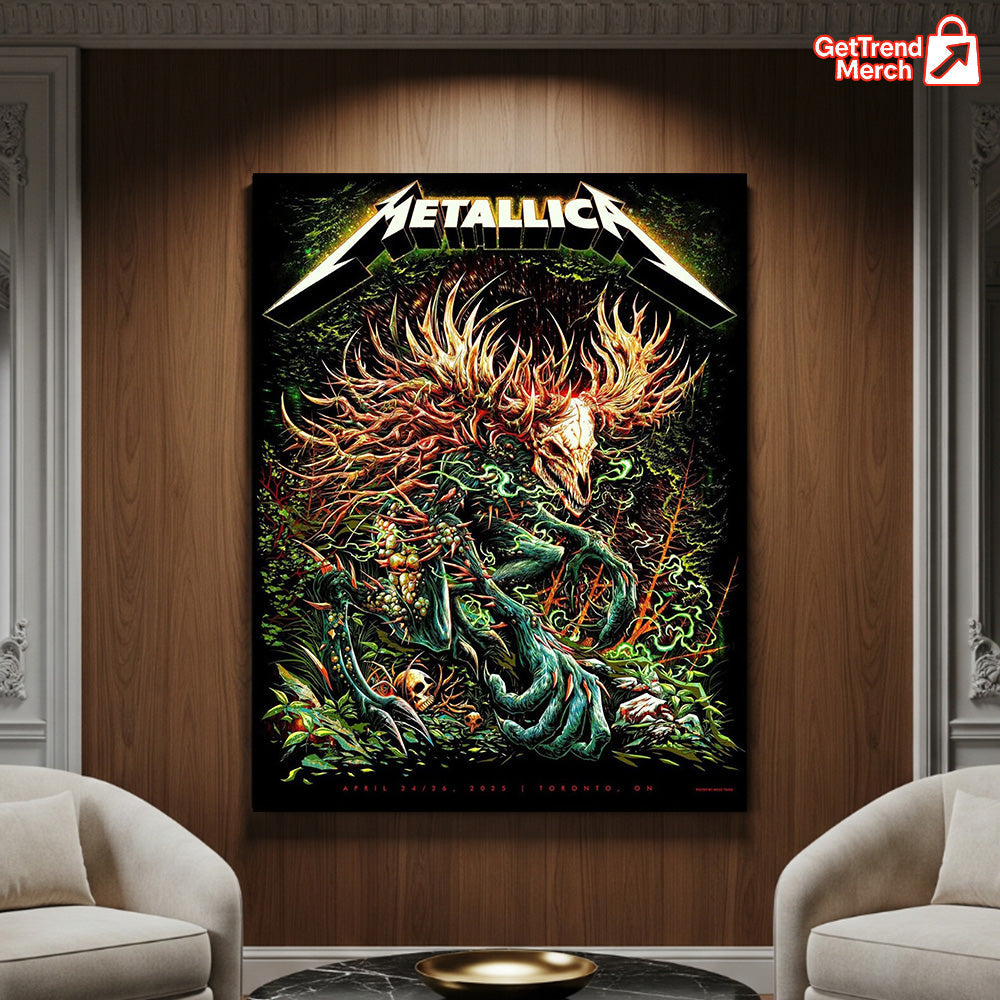 Metallica M72 Tour 2025 Toronto Canvas Poster – April 24/26 2025 Concert Art Print, Heavy Metal Wall Decor