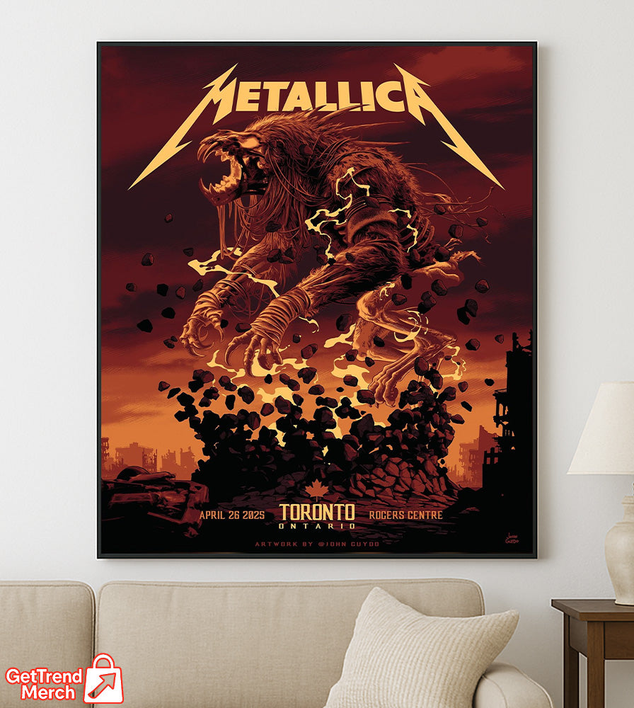 Metallica M72 Tour 2025 Toronto Poster – April 26 Rogers Centre Concert Print by John Guydo