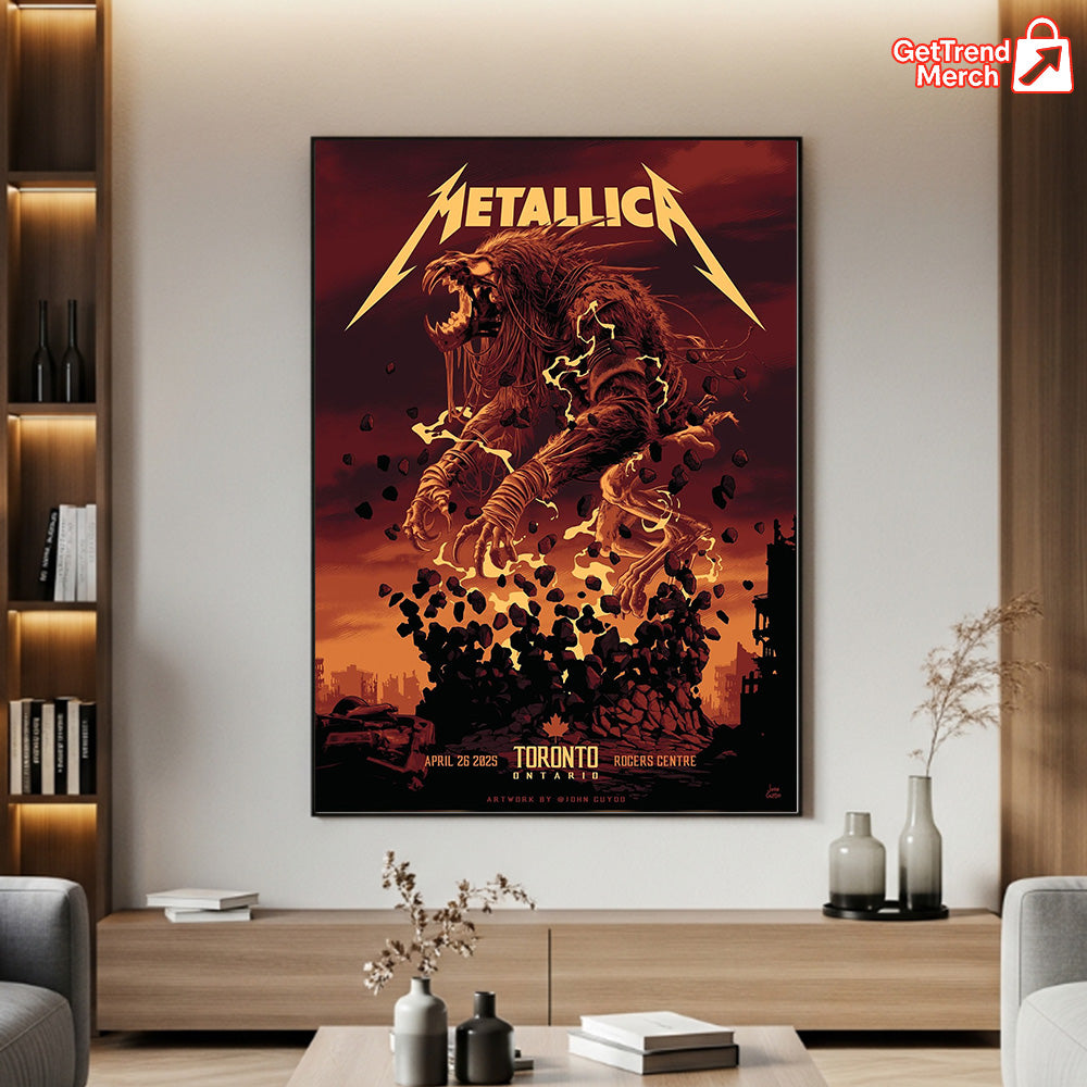 Metallica M72 Tour 2025 Toronto Poster – April 26 Rogers Centre Concert Print by John Guydo
