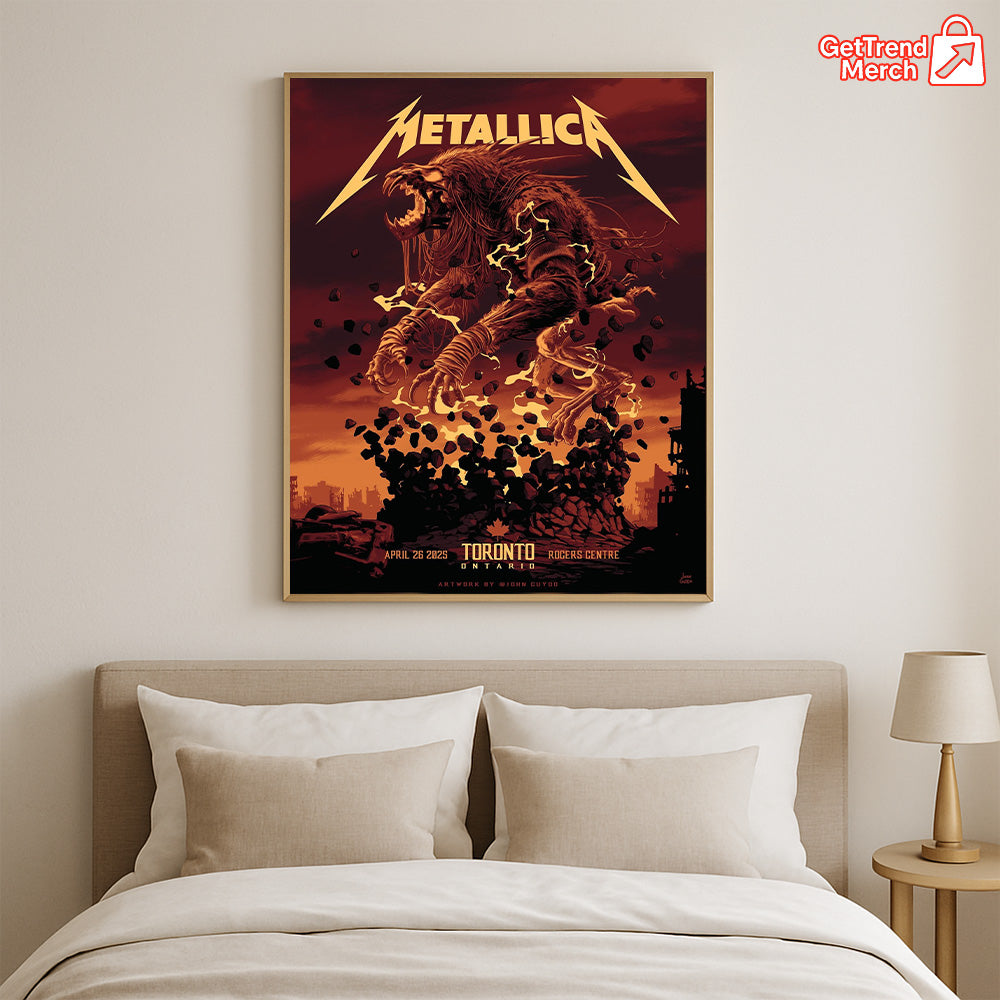 Metallica M72 Tour 2025 Toronto Poster – April 26 Rogers Centre Concert Print by John Guydo - Get Trend Merch