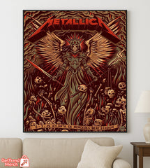 Metallica M72 Tour Atlanta Canvas Poster – June 3, 2025 “Tonight in Atlanta” Setlist Wall Art, Mercedes-Benz Stadium