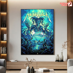 Metallica M72 Tour Atlanta Canvas Poster – June 3, 2025 “Tonight in Atlanta” Setlist Wall Art, Mercedes-Benz Stadium