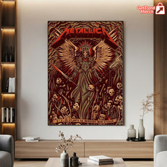 Metallica M72 Tour Atlanta Canvas Poster – June 3, 2025 “Tonight in Atlanta” Setlist Wall Art, Mercedes-Benz Stadium