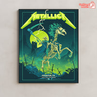 Metallica M72 Tour Canvas Poster – June 14, 2025 “Tonight in Houston” Concert Art Print, NRG Stadium by Vance Kelly - Get Trend Merch