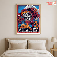 Metallica M72 Tour May 7 2025 Blacksburg Poster – Hokie Skeleton Mascot Concert Print, Lane Stadium Show - Get Trend Merch