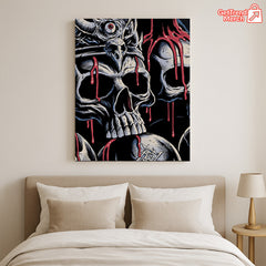 Metallica M72 World Tour 2025 Santa Clara Poster Canvas – Levi’s Stadium, Brandon Heart Skull Art