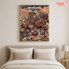 Metallica M72 World Tour – June 27, 2025 – Denver, CO – Empower Field at Mile High – Grizzly Bear War Setlist Poster Canvas Wall Art