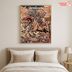 Metallica M72 World Tour – June 29, 2025 – Denver, CO – Empower Field at Mile High – Grizzly Bear War Setlist Poster Canvas Wall Art