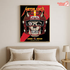 Metallica M72 World Tour May 28, 2025 Landover, MD Northwest Stadium – Skull Football Helmet Poster Canvas Wall Art