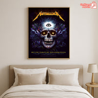 Metallica M72 World Tour May 31 2025, Charlotte NC Bank of America Stadium - Skull Eye Poster Canvas Wall Art - Get Trend Merch