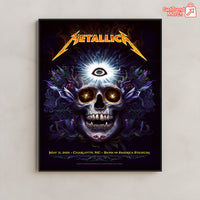 Metallica M72 World Tour May 31 2025, Charlotte NC Bank of America Stadium - Skull Eye Poster Canvas Wall Art - Get Trend Merch