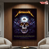 Metallica M72 World Tour May 31 2025, Charlotte NC Bank of America Stadium - Skull Eye Poster Canvas Wall Art - Get Trend Merch