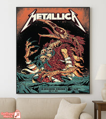 Metallica M72 World Tour May 7, 2025 Blacksburg, VA Lane Stadium – Tonight in Virginia Setlist Poster Canvas Wall Art