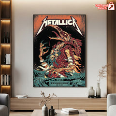 Metallica M72 World Tour May 7, 2025 Blacksburg, VA Lane Stadium – Tonight in Virginia Setlist Poster Canvas Wall Art