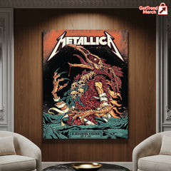 Metallica M72 World Tour May 7, 2025 Blacksburg, VA Lane Stadium – Tonight in Virginia Setlist Poster Canvas Wall Art