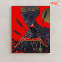 Metallica M72 World Tour May 9, 2025 Columbus, OH Historic Crew Stadium – Crowned Skull Raven Poster Canvas Wall Art - Get Trend Merch